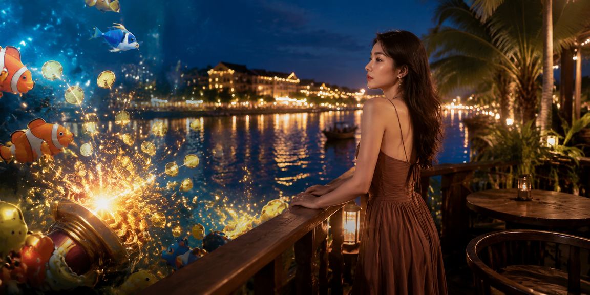 Người dùng truy cập nền tảng cá cược tại quán cà phê Hội An